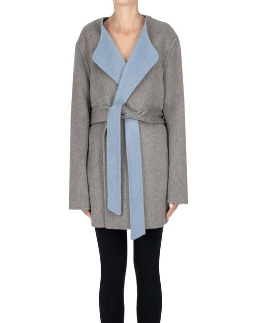 P.A.R.O.S.H. Blue Double-face Coat