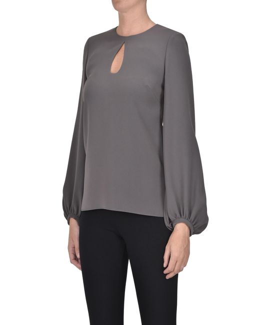 P.A.R.O.S.H. Gray Crepè Blouse