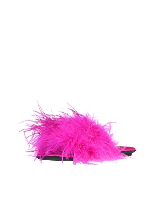 Jeffrey Campbell Pink Feathers Slides