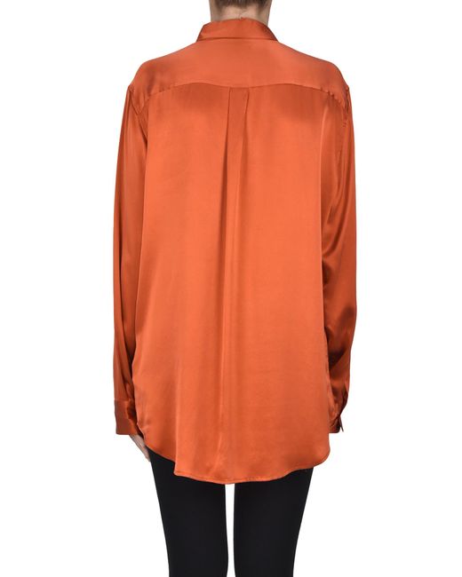Equipment Orange Silk Shirt