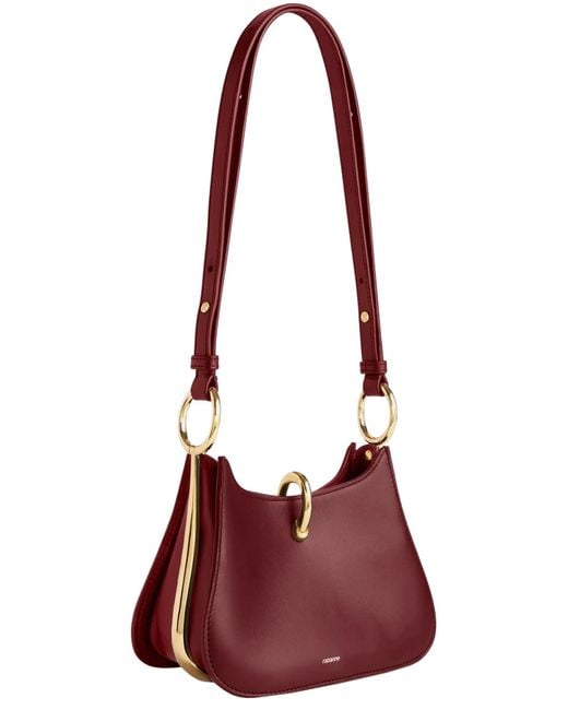 Rabanne Red Leather Ring Bag
