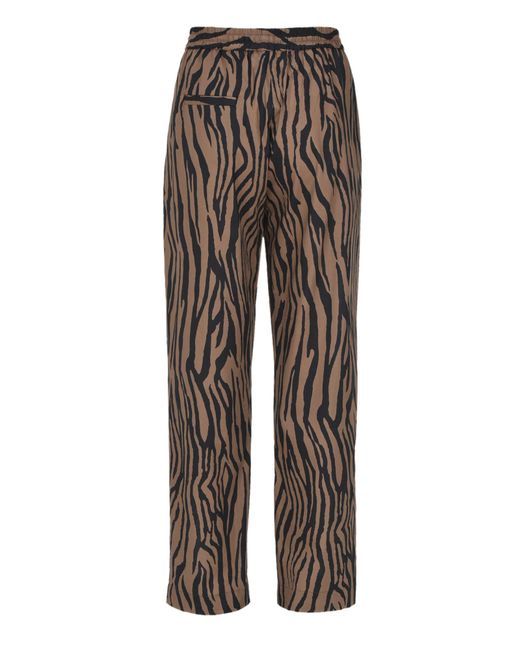 Nude Brown Animal Print Trousers