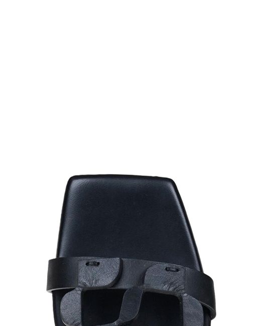 Simkahi Black Monogram Leather Slides