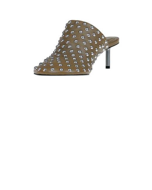 Jil Sander Multicolor Studded Leather Mules