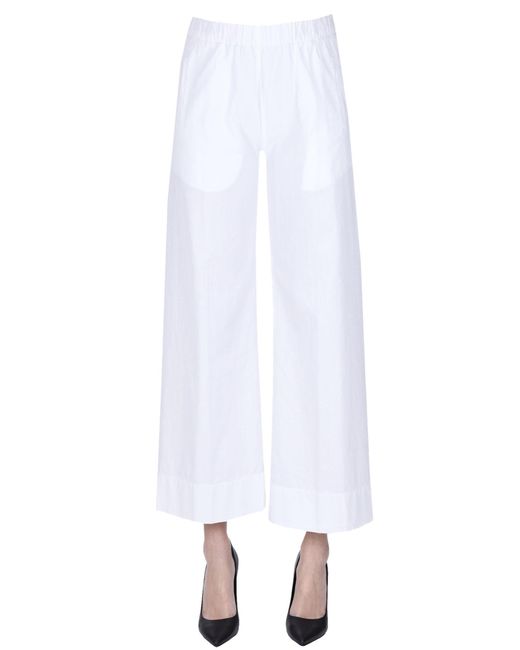 TRUE NYC White Cotton Trousers