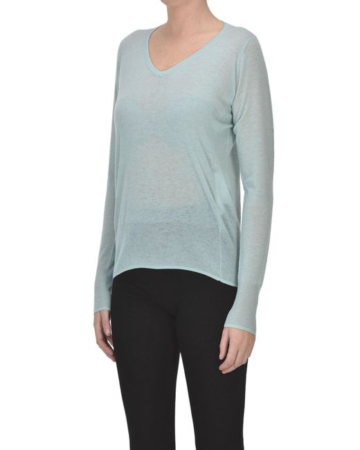 C.t. Plage Blue Extrafine Knit Pullover