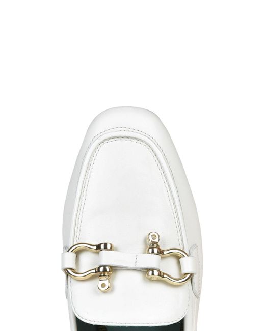 Paola D'arcano White Leather Mocassins