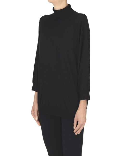 6397 Black Extrafine Knit Pullover