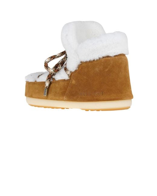 Moon Boot White Pumps Shearling Winter Boots