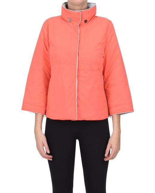 Diego M White Reversible Lightweight Down Jacket