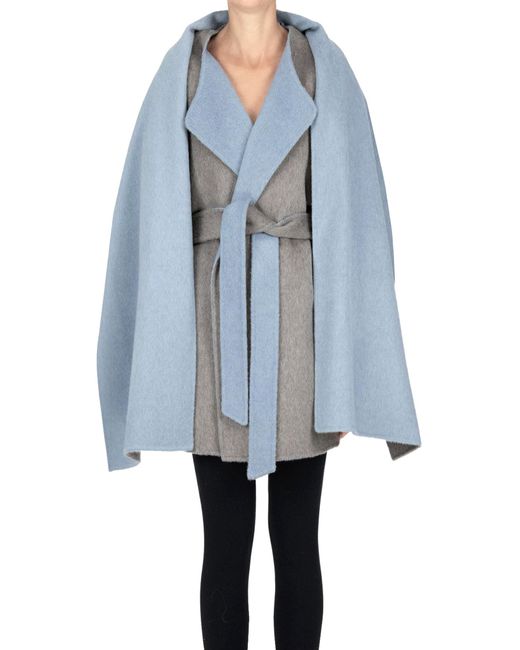 P.A.R.O.S.H. Blue Double-face Coat