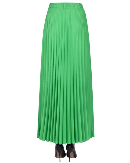 P.A.R.O.S.H. Green Pleated Crepè Skirt