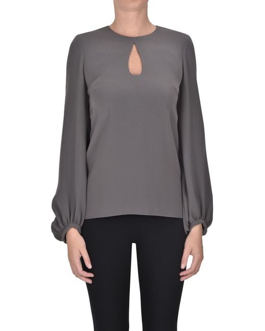 P.A.R.O.S.H. Gray Crepè Blouse