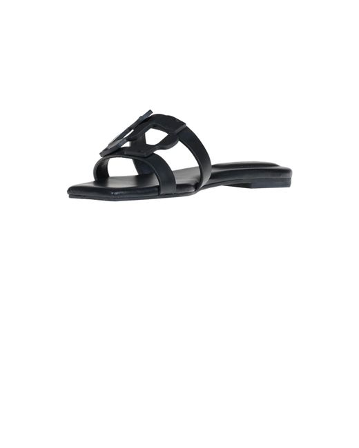 Simkahi Black Monogram Leather Slides