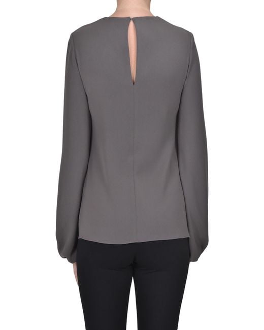 P.A.R.O.S.H. Gray Crepè Blouse