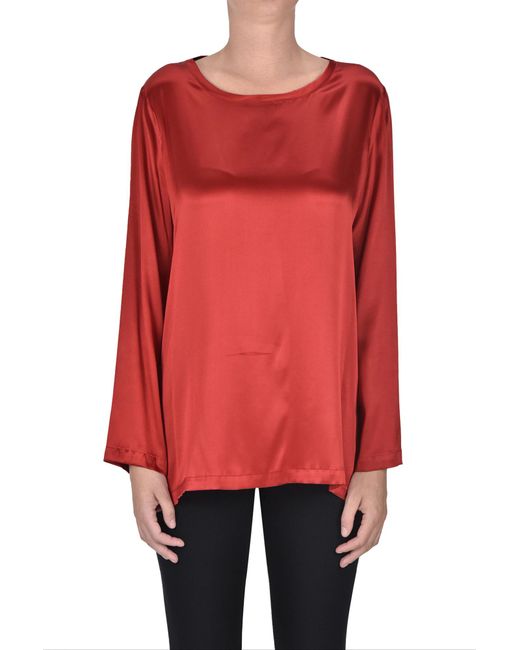 Blusa in seta di Maliparmi in Red