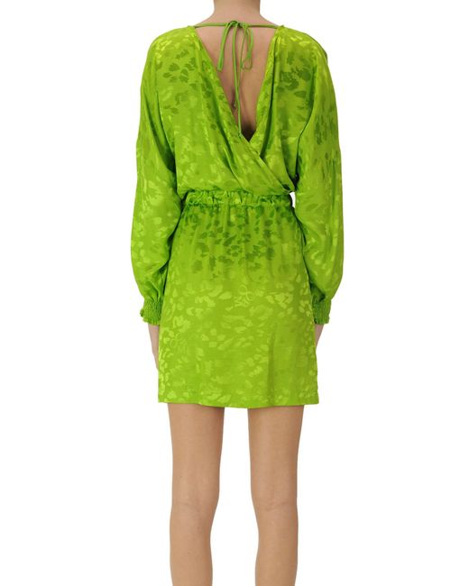 green animal print dress