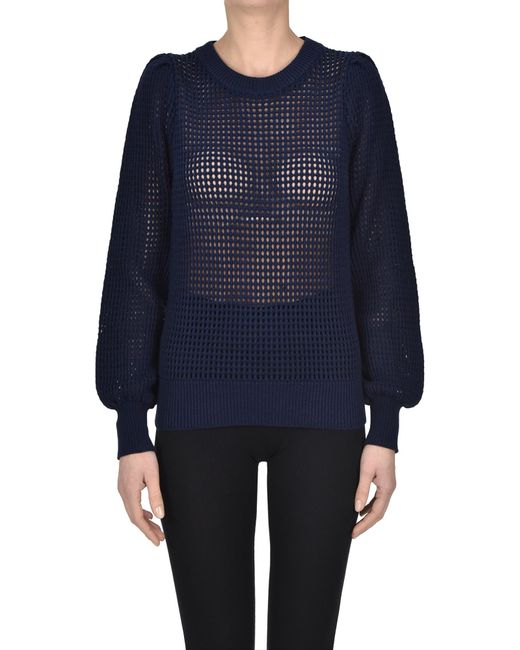 Pullover in maglia traforata di FRNCH in Blue