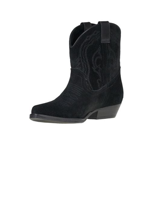 Ba&sh Black Colt Texan Snkle Boots