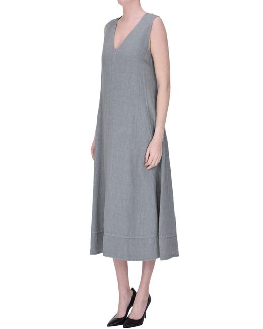 Aspesi Gray Linen Dress