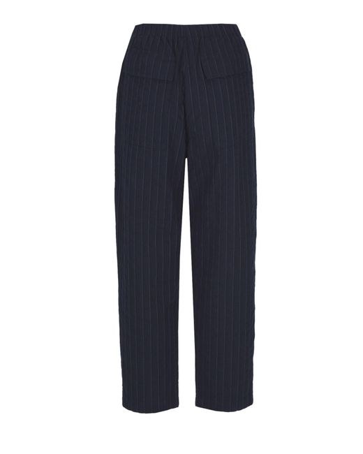 Barena Blue Pinstriped Cotton Trousers