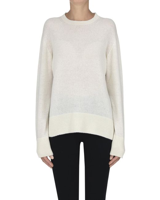 Aragona White Cashmere Pullover