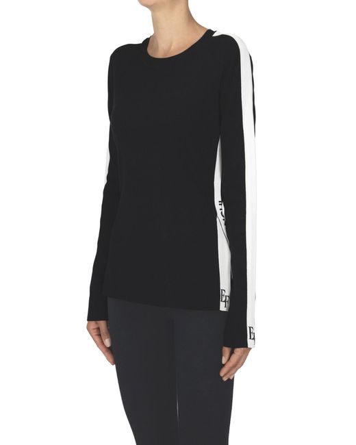 Elisabetta Franchi Black Viscose Pullover