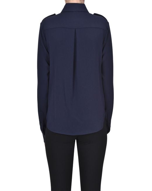 MICHAEL Michael Kors Blue Structured Crepè Shirt