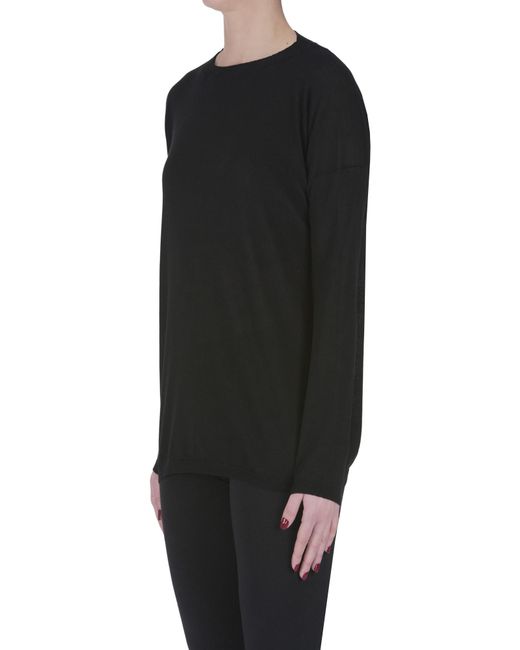 Aragona Black Cotton Pullover