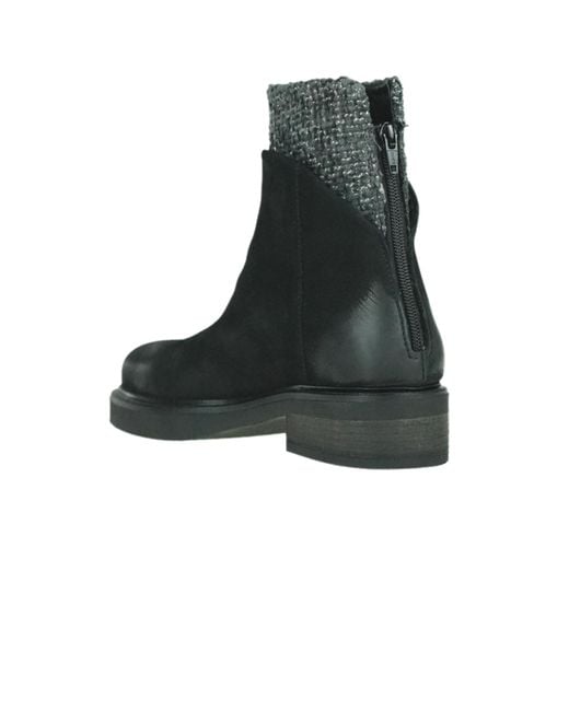 Patrizia Bonfanti Black Yoyo Wool Ankle Boots