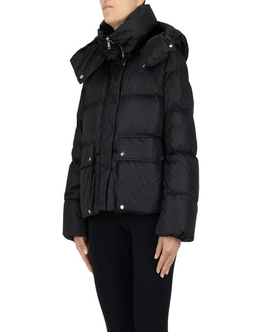 Add Black Quilted Short Down Jacket