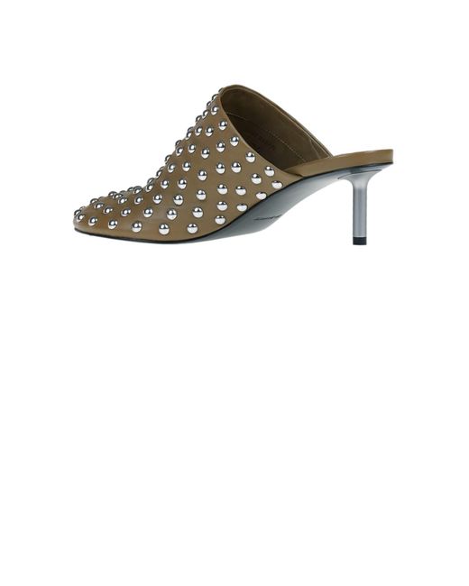 Jil Sander Multicolor Studded Leather Mules