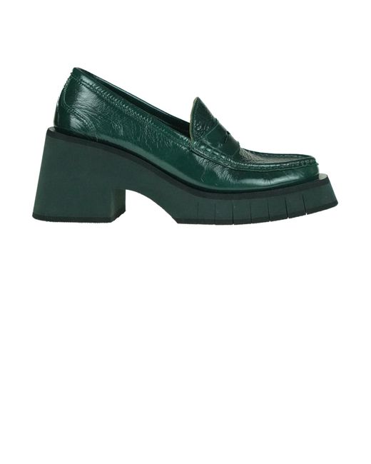 Paloma Barceló Green Odele Heeled Mocassins