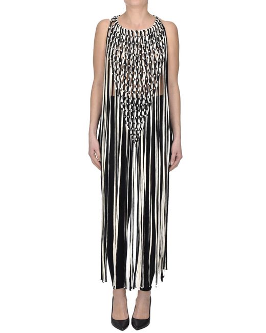 Top intrecciato di FRONT ROW SHOP in Black
