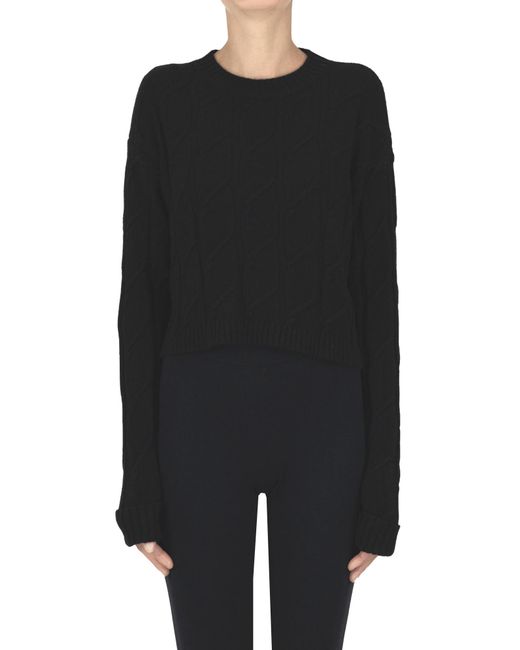hinnominate Black Cropped Pullover