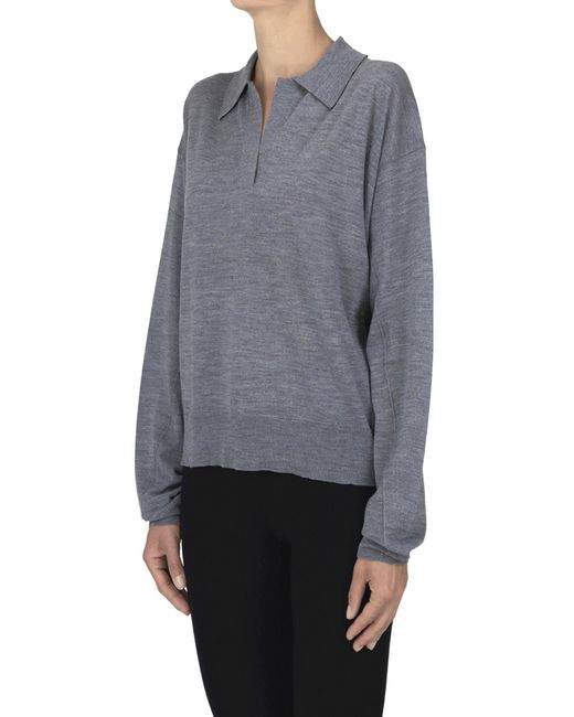 Soeur Gray Fleming Polo Style Pullover
