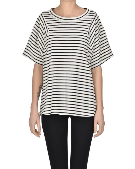 T-shirt a righe di Drumohr in White