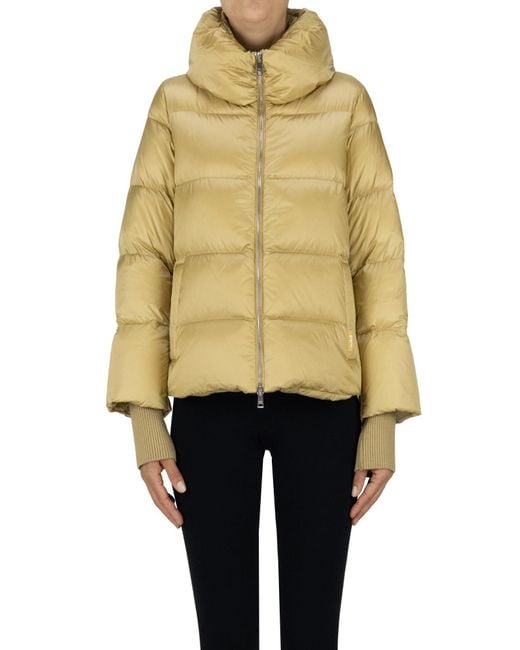 Add Metallic Quilted Short Down Jacket