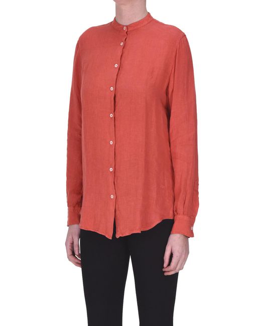 Fay Red Linen Shirt
