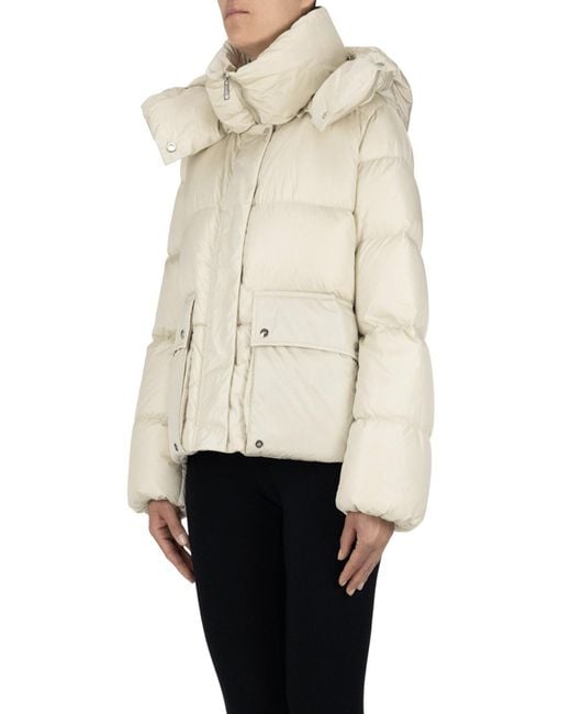 Add Natural Quilted Short Down Jacket