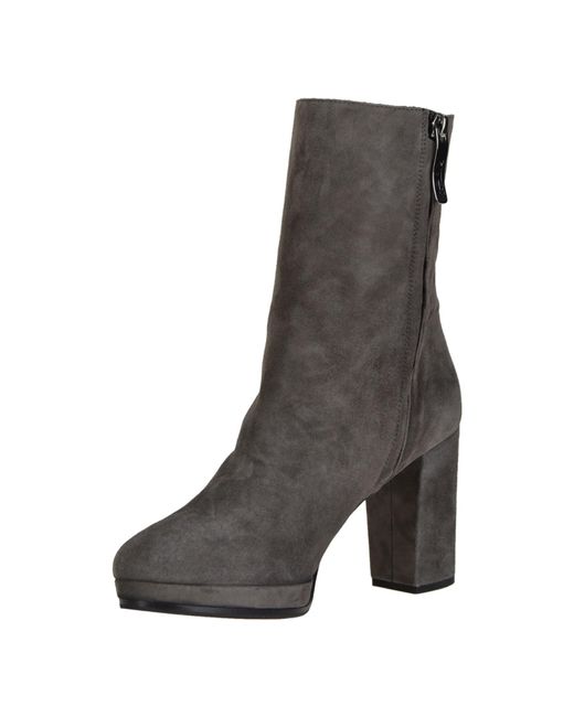 Lorenzo Masiero Suede Ankle Boots in Gray | Lyst