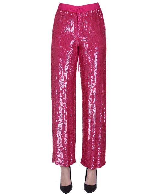 P.A.R.O.S.H. Red Sequined Trousers