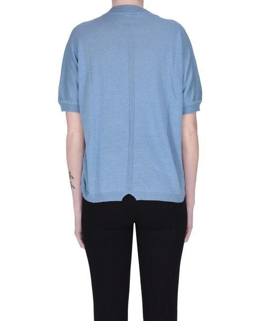 Slowear Blue Linen-blend Pullover