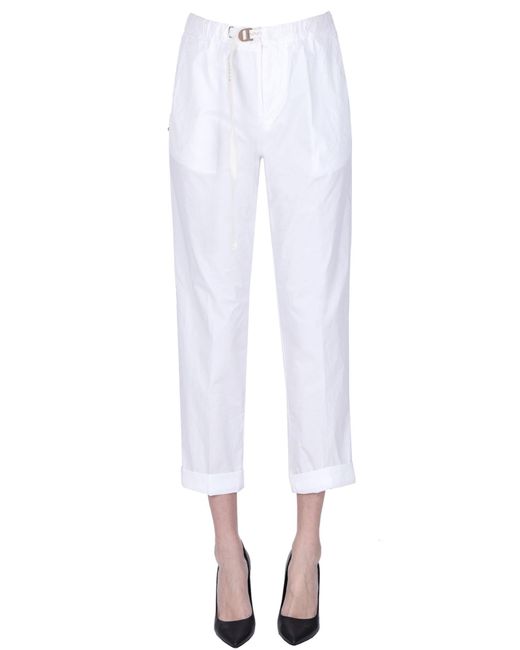 White Sand White Marylin Cotton Trousers