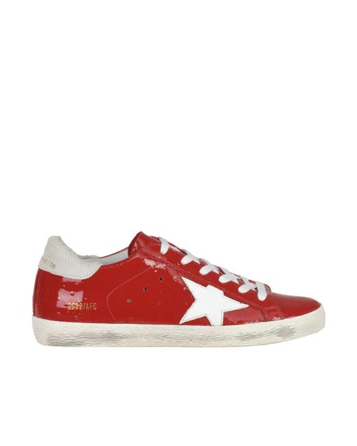 Golden Goose Deluxe Brand Red Superstar Patent-leather Sneakers