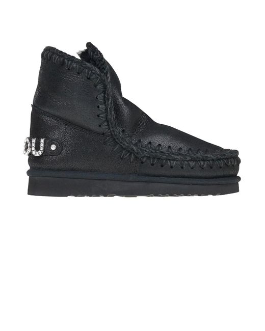 Mou Black Eskimo Shearling Boots