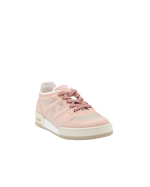 Fendi Pink Match Sneakers Rete Hf