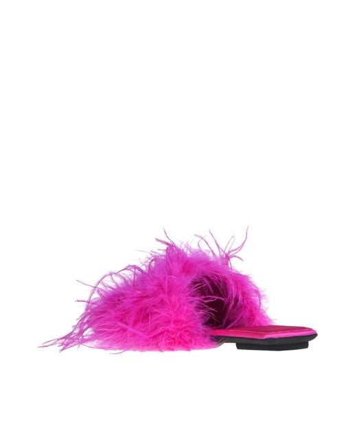Jeffrey Campbell Pink Feathers Slides