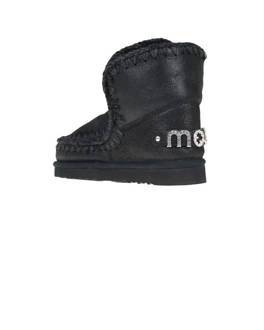 Mou Black Eskimo Shearling Boots