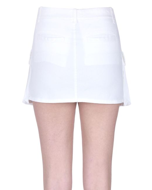 Pinko White Girona Mini Skirt